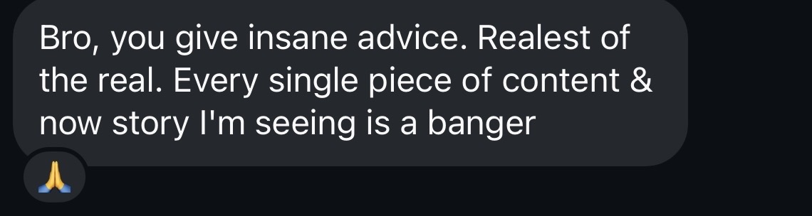 Message from a client, screenshot 11